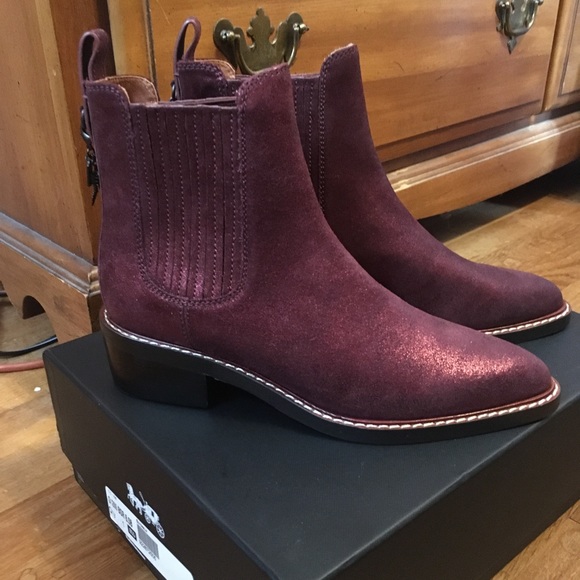 Coach Bowery Bootie Gsuade in Bordeaux - Picture 1 of 6